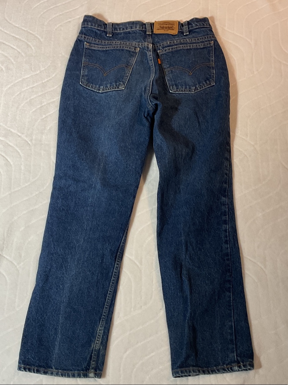 Levi's Dark Blue vintage Straight Leg Denim Jeans 90’s 619 orange tab